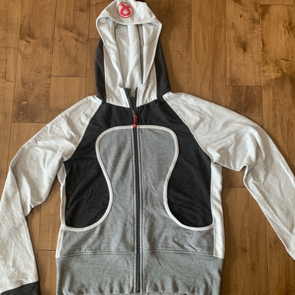 lululemon athletica Black and Gray Hoodie Jacket